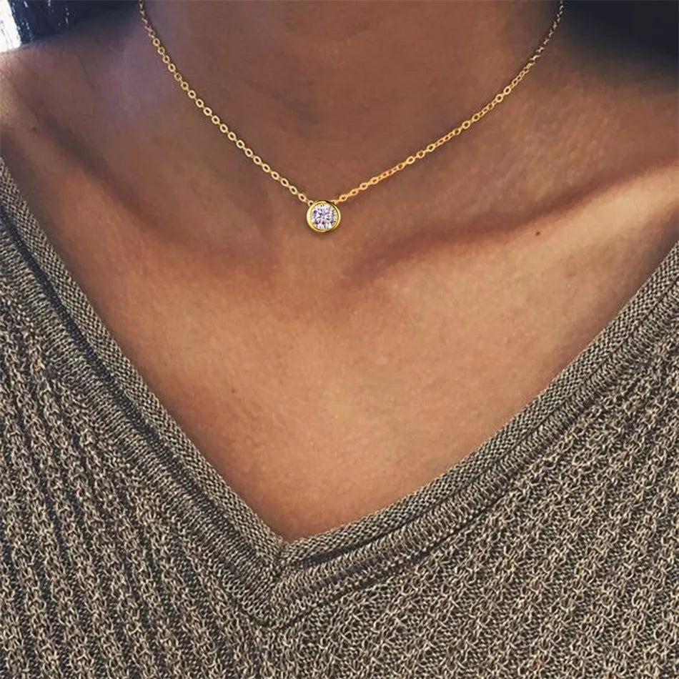 Gold Birthstone Necklace